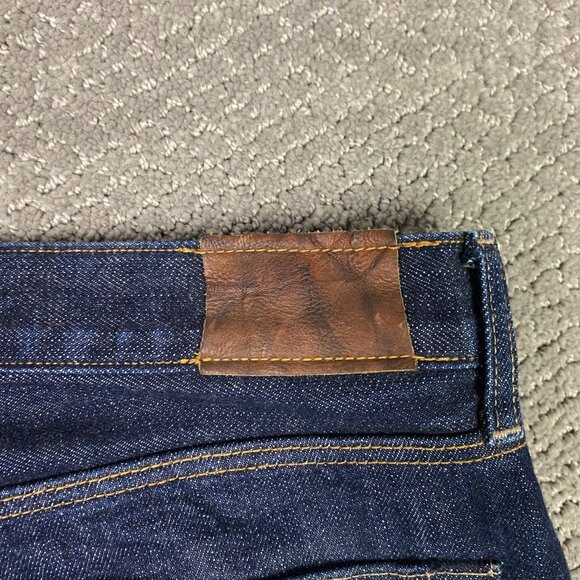 J. CREW Slim Straight Selvedge Jeans Men's 32 x 32 Fits 34 x 32 Blue Cotton - Picture 10 of 16